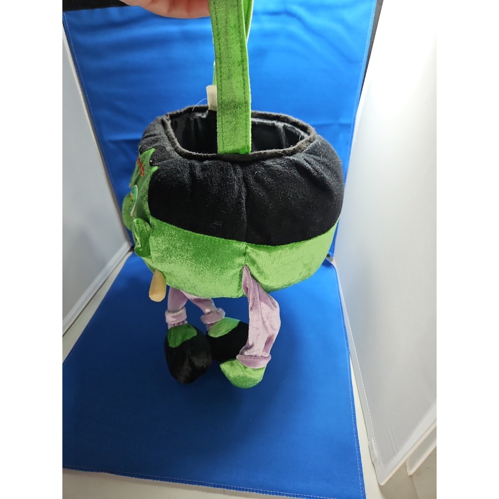 Frankenstein Monster Trick Or Treat Bucket Halloween Whimsical Y2K Vintage Plush - Picture 4 of 6